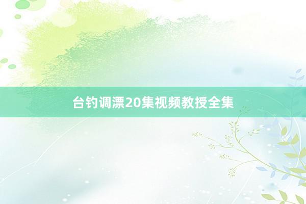 台钓调漂20集视频教授全集